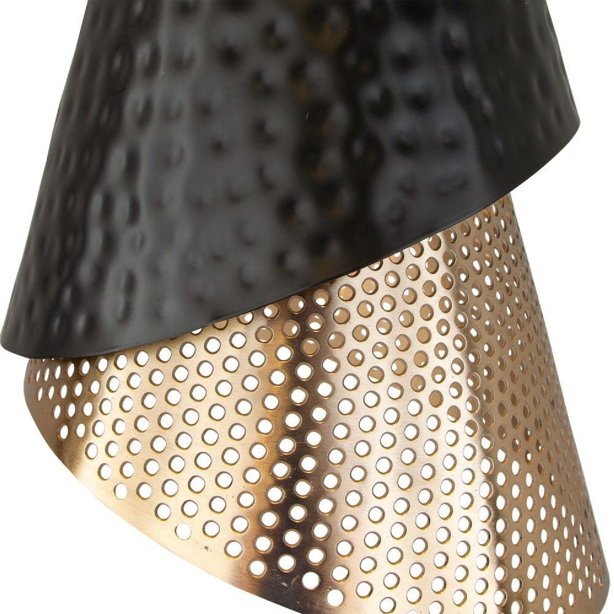 Modern European furniture - Black & Gold Conical Pendant Lamp - www.oroa.com