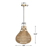Modern European furniture - Natural Rope Pendant Lamp - www.oroa.com
