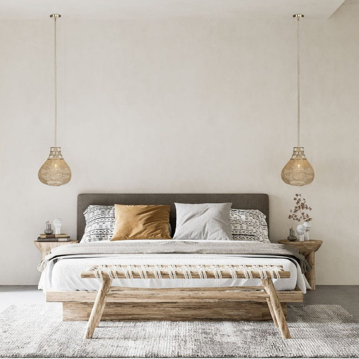 Modern European furniture - Natural Rope Pendant Lamp - www.oroa.com