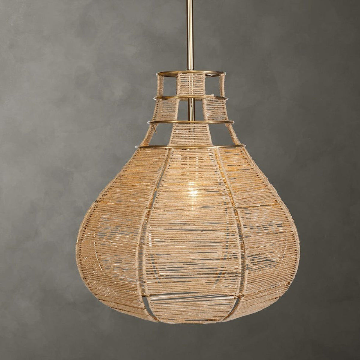 Modern European furniture - Natural Rope Pendant Lamp - www.oroa.com
