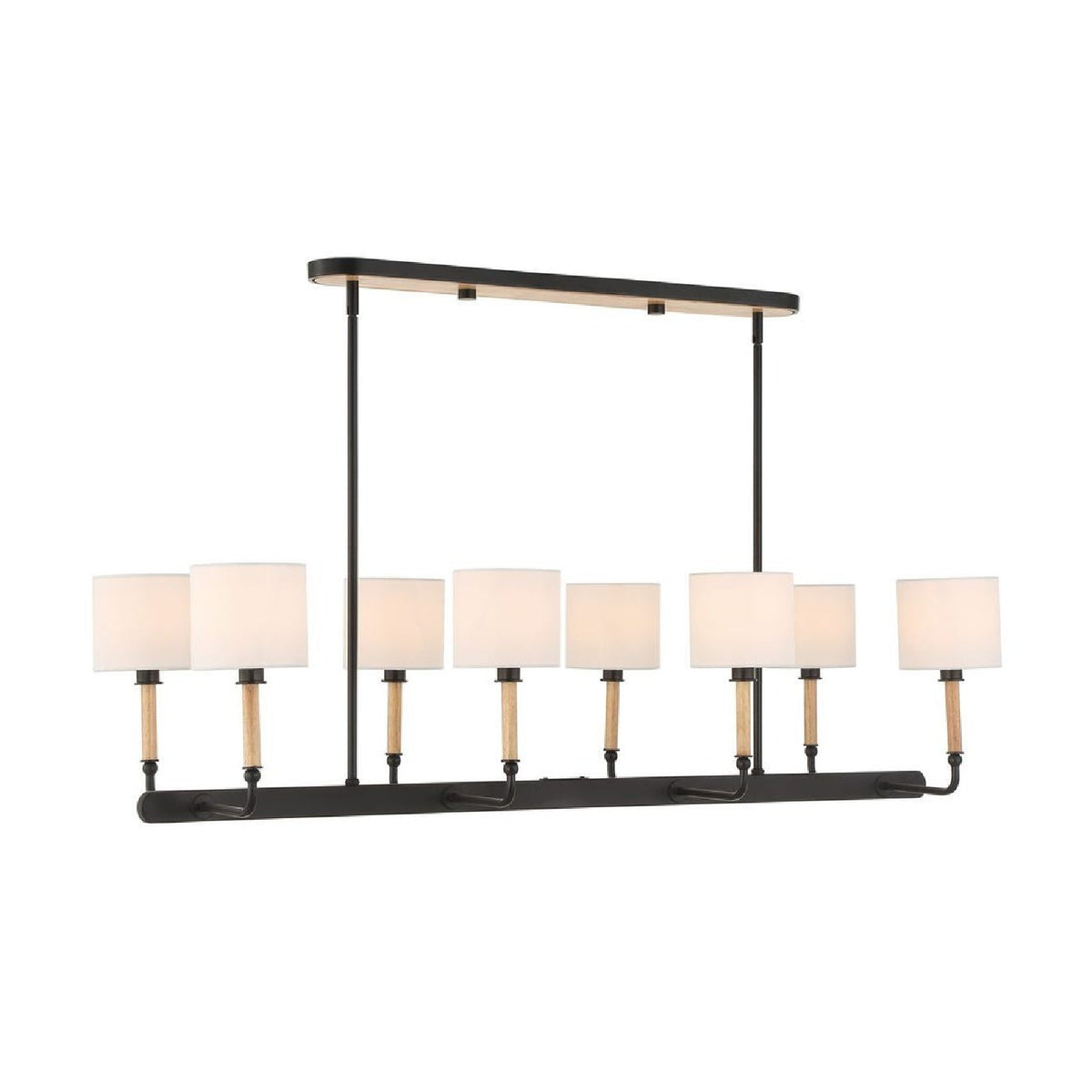 Modern European furniture - White Linen 8-Light Chandelier - www.oroa.com