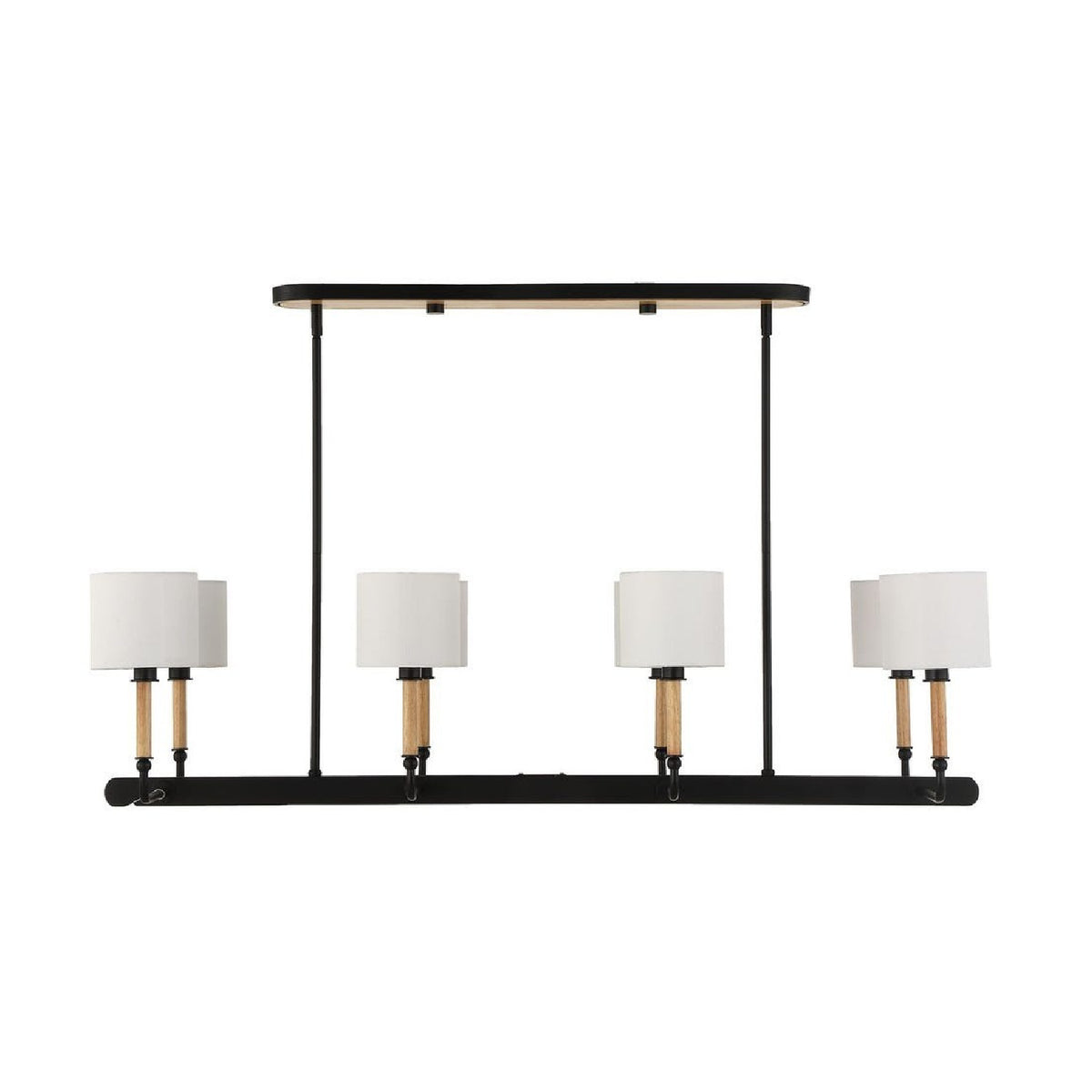 Modern European furniture - White Linen 8-Light Chandelier - www.oroa.com