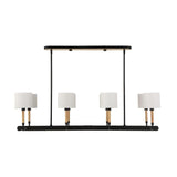 Modern European furniture - White Linen 8-Light Chandelier - www.oroa.com
