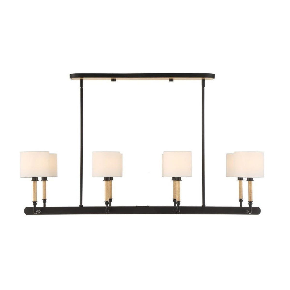 Modern European furniture - White Linen 8-Light Chandelier - www.oroa.com