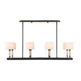 Modern European furniture - White Linen 8-Light Chandelier - www.oroa.com