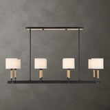 Modern European furniture - White Linen 8-Light Chandelier - www.oroa.com