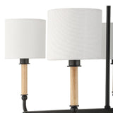 Modern European furniture - White Linen 8-Light Chandelier - www.oroa.com