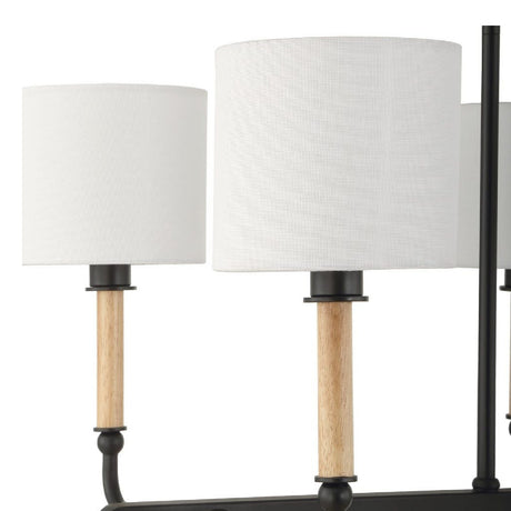 Modern European furniture - White Linen 8-Light Chandelier - www.oroa.com