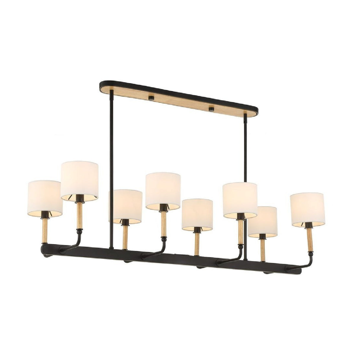 Modern European furniture - White Linen 8-Light Chandelier - www.oroa.com