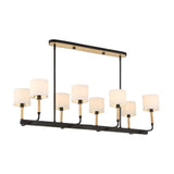 Modern European furniture - White Linen 8-Light Chandelier - www.oroa.com