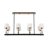Modern European furniture - White Linen 8-Light Chandelier - www.oroa.com