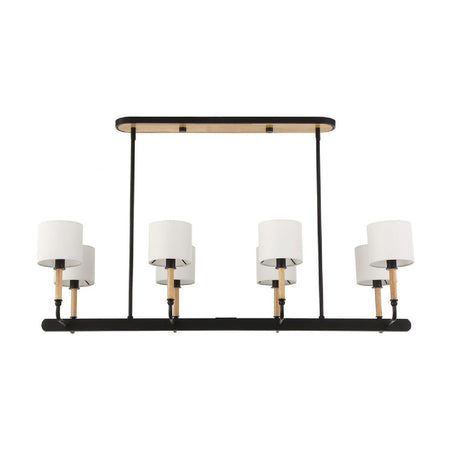 Modern European furniture - White Linen 8-Light Chandelier - www.oroa.com