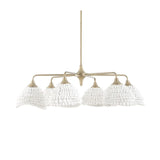 White Wood Beads 6-Light Chandelier | Uttermost Biddeford - www.oroa.com
