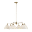 White Wood Beads 6-Light Chandelier | Uttermost Biddeford - www.oroa.com