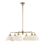 White Wood Beads 6-Light Chandelier | Uttermost Biddeford - www.oroa.com