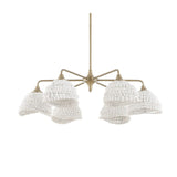 White Wood Beads 6-Light Chandelier | Uttermost Biddeford - www.oroa.com