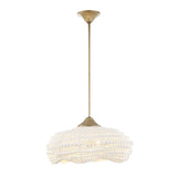 Modern European furniture - White Wooden Beads Pendant Lamp - www.oroa.com