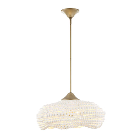 Modern European furniture - White Wooden Beads Pendant Lamp - www.oroa.com
