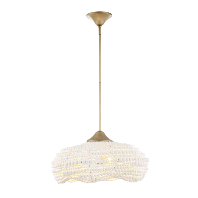 Modern European furniture - White Wooden Beads Pendant Lamp - www.oroa.com
