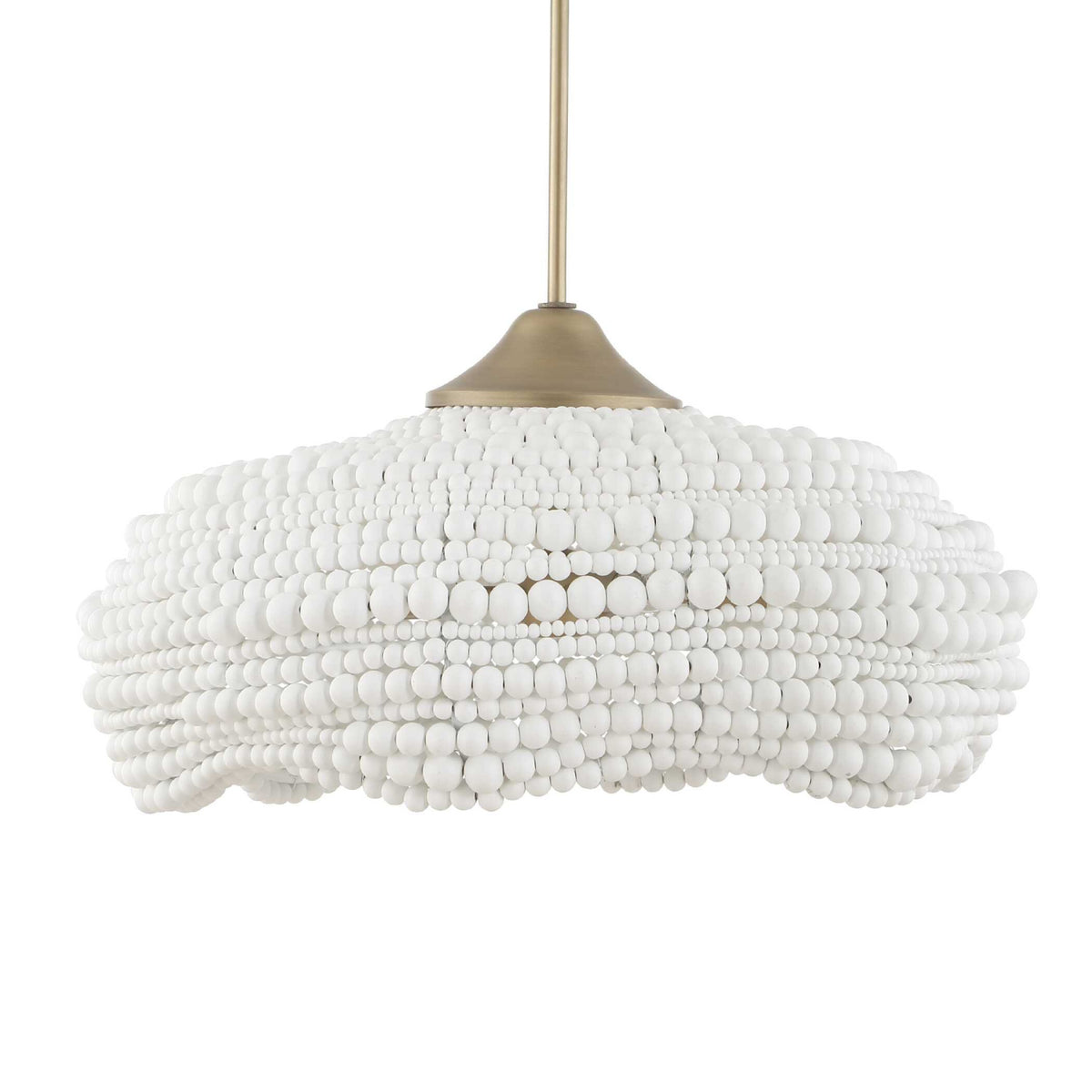 Modern European furniture - White Wooden Beads Pendant Lamp - www.oroa.com