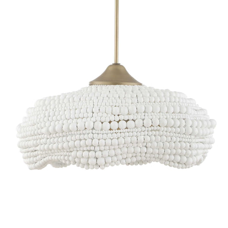 Modern European furniture - White Wooden Beads Pendant Lamp - www.oroa.com