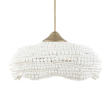 Modern European furniture - White Wooden Beads Pendant Lamp - www.oroa.com