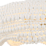 Modern European furniture - White Wooden Beads Pendant Lamp - www.oroa.com