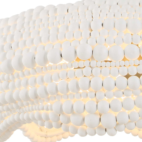 Modern European furniture - White Wooden Beads Pendant Lamp - www.oroa.com