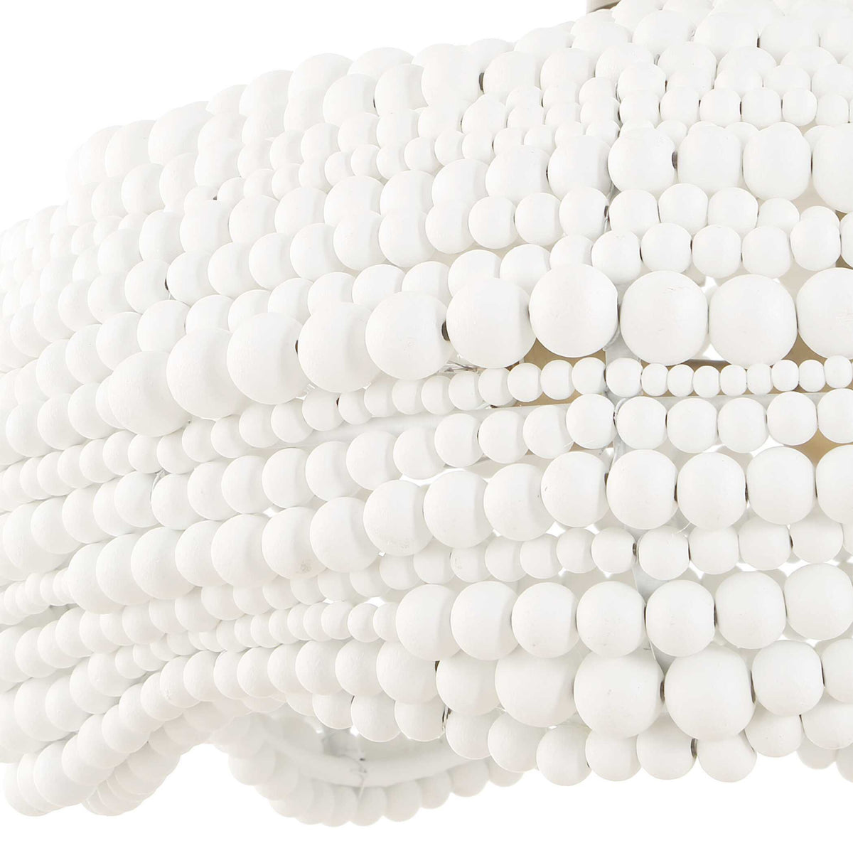 Modern European furniture - White Wooden Beads Pendant Lamp - www.oroa.com