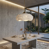 Modern European furniture - White Wooden Beads Pendant Lamp - www.oroa.com