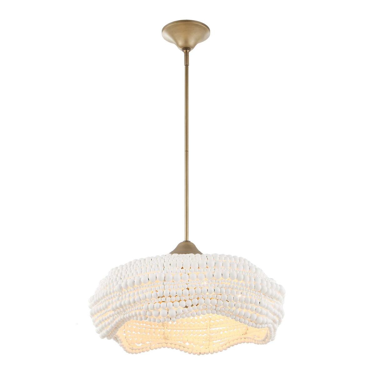 Modern European furniture - White Wooden Beads Pendant Lamp - www.oroa.com