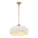 Modern European furniture - White Wooden Beads Pendant Lamp - www.oroa.com