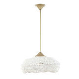 Modern European furniture - White Wooden Beads Pendant Lamp - www.oroa.com