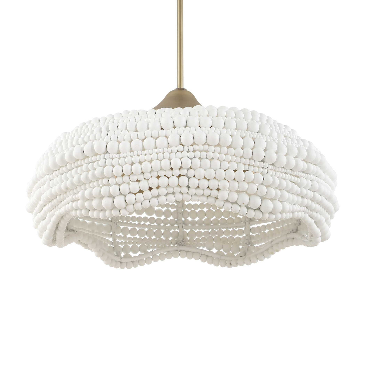 Modern European furniture - White Wooden Beads Pendant Lamp - www.oroa.com