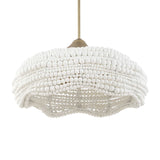 Modern European furniture - White Wooden Beads Pendant Lamp - www.oroa.com