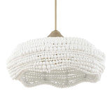 Modern European furniture - White Wooden Beads Pendant Lamp - www.oroa.com