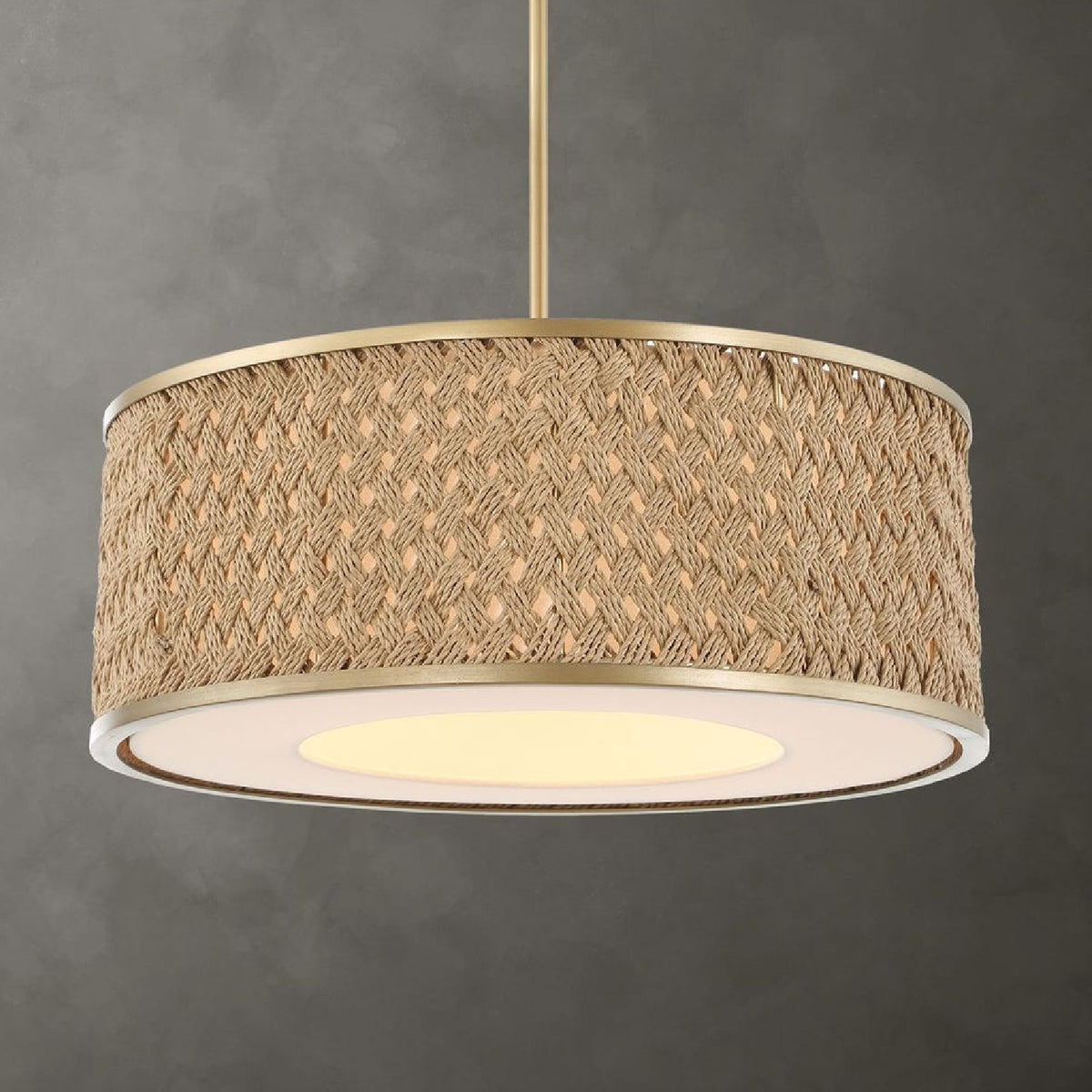 Modern European furniture - Woven Rattan 4-Light Pendant Lamp - www.oroa.com