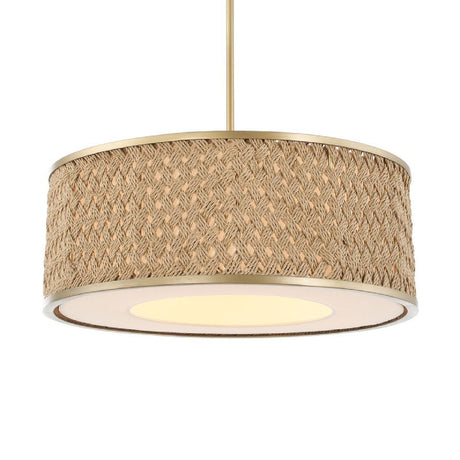 Modern European furniture - Woven Rattan 4-Light Pendant Lamp - www.oroa.com