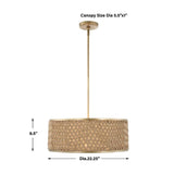 Modern European furniture - Woven Rattan 4-Light Pendant Lamp - www.oroa.com