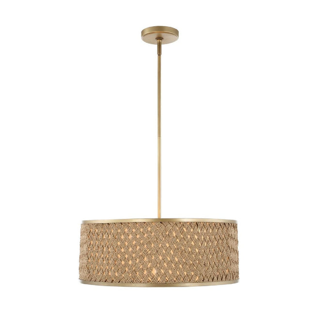 Modern European furniture - Woven Rattan 4-Light Pendant Lamp - www.oroa.com