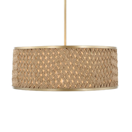 Modern European furniture - Woven Rattan 4-Light Pendant Lamp - www.oroa.com