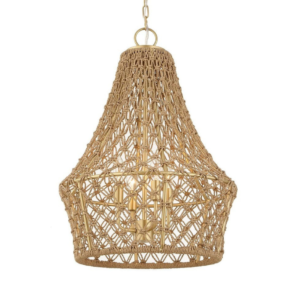 Modern European furniture - Knotted Beige Rope Pendant Lamp - www.oroa.com