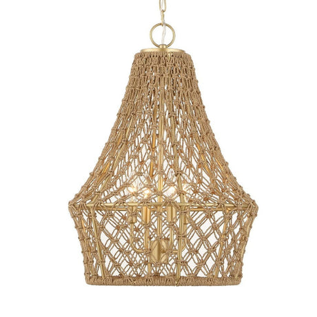 Modern European furniture - Knotted Beige Rope Pendant Lamp - www.oroa.com