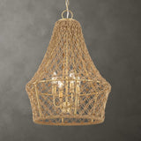 Modern European furniture - Knotted Beige Rope Pendant Lamp - www.oroa.com