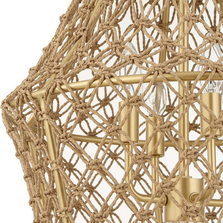 Modern European furniture - Knotted Beige Rope Pendant Lamp - www.oroa.com