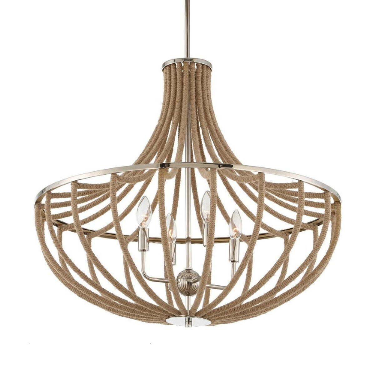 Twisted Rope Wrapped Pendant Lamp | Uttermost Lovelock - www.oroa.com