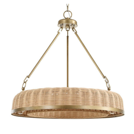 Woven Cane 9-Light Pendant Lamp | Uttermost Ladakh - www.oroa.com