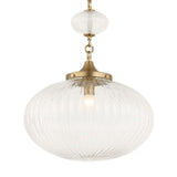 Melon-Shaped Glass Pendant Lamp | Uttermost Bellaire - www.oroa.com