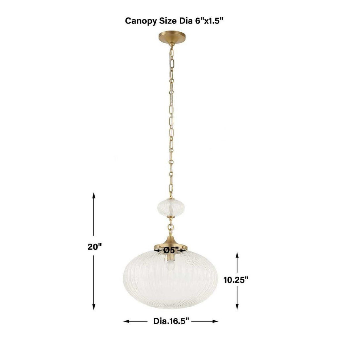 Melon-Shaped Glass Pendant Lamp | Uttermost Bellaire - www.oroa.com