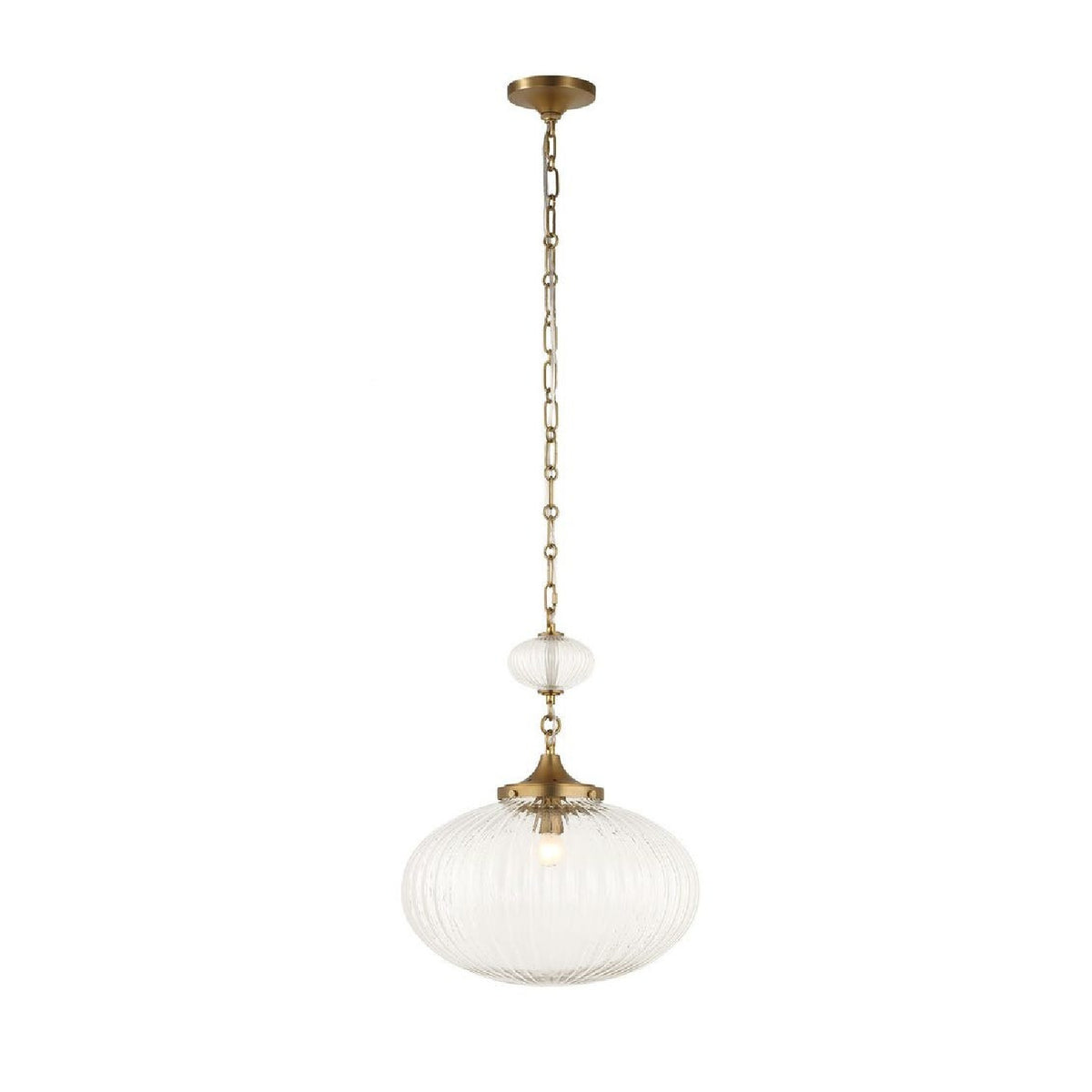 Melon-Shaped Glass Pendant Lamp | Uttermost Bellaire - www.oroa.com